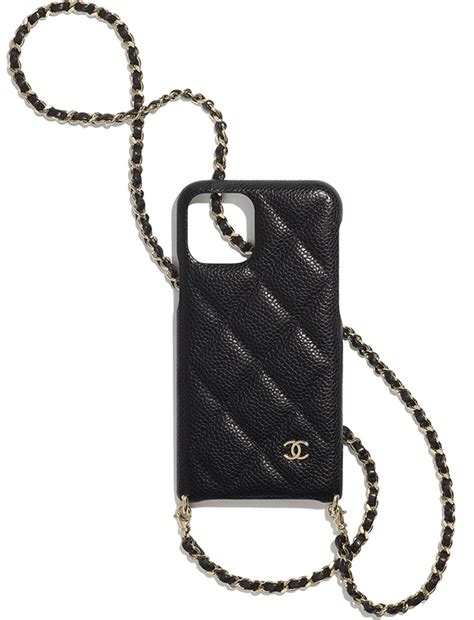 chanel phone holder with chain|chanel iphone case with chain.